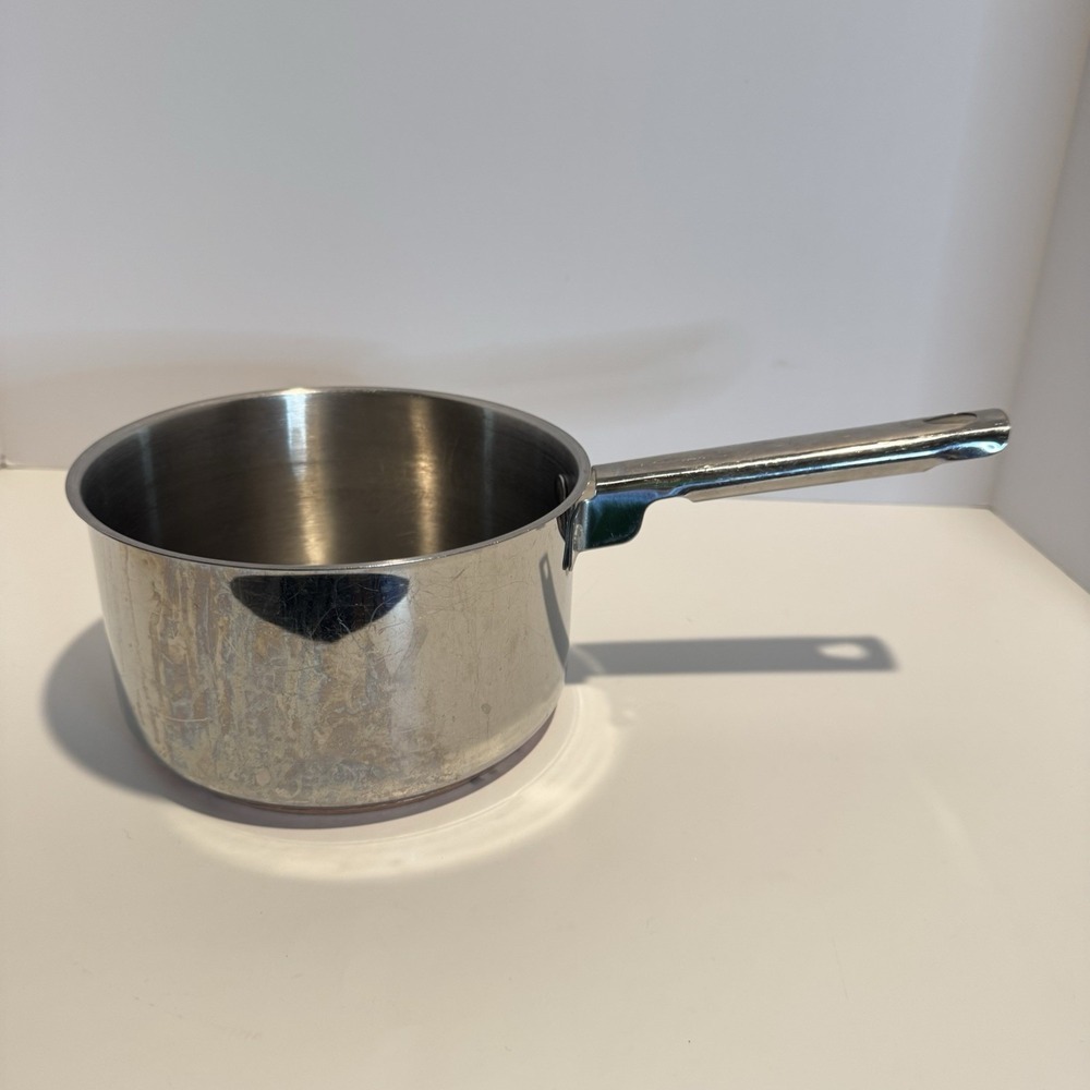 Crofton Stainless Steel Saucepan Pot Copper Bottom 7.5" No Lid